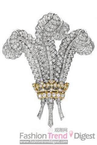 14. “The Prince of Wales Brooch”钻石胸针<br>
估价：$400,000<br>
 