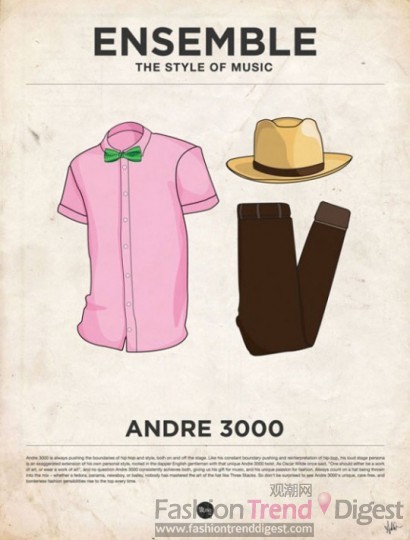 11. Andre 3000<br>
這位歌手比較斯文，紛紛的襯衣還加上一個小小的蝴蝶結，讓一向以朋克著稱的舞臺多了一分女人的柔美。<br>
 