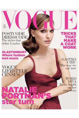 4.Natalie Portman2011年獲得了奧斯卡金像獎最佳女主角，兩次出現(xiàn)在Vogue雜志封面，2011年4月將會生下第一個小孩。 