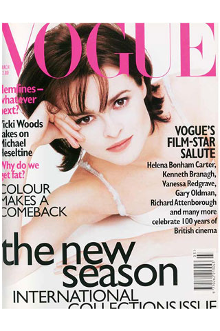 22. Helena Bonham Carter出现在1996年3月Vogue杂志封面，生了两个孩子。一个儿子Billy，出生于2003年10月和一个女儿，Nell Burton，生于2007年12月。 