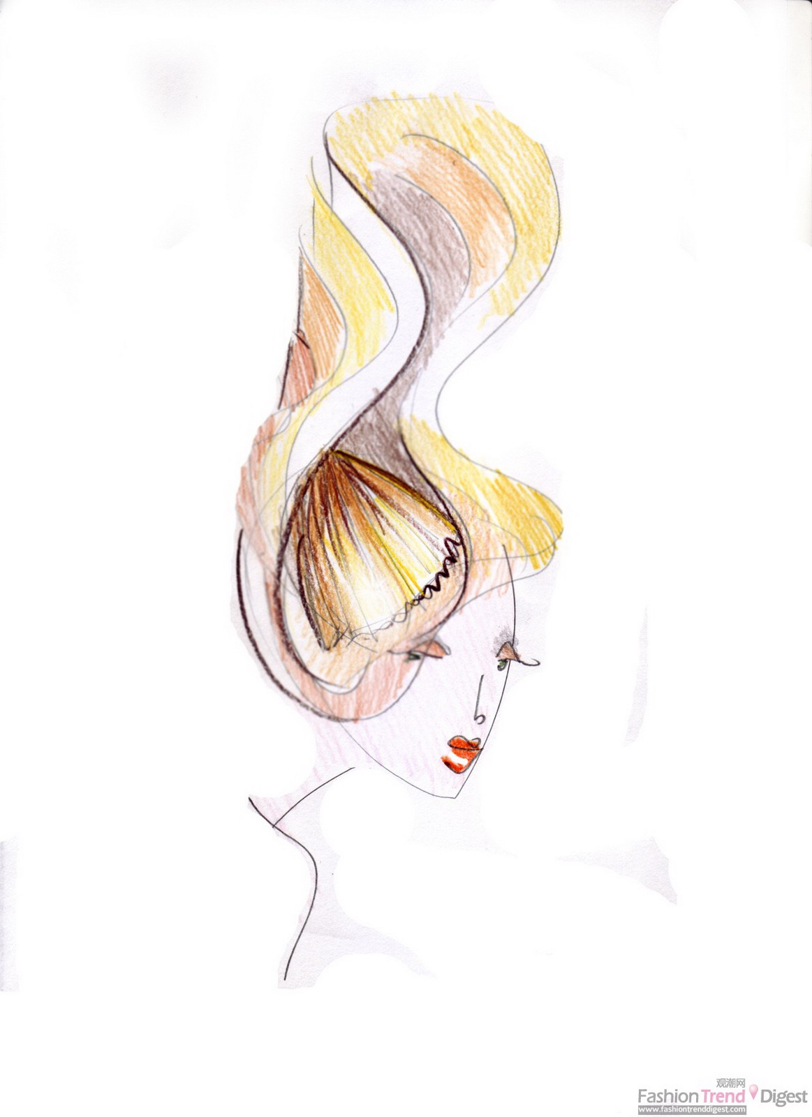 31 斯蒂芬•琼斯，Ingot, 2011年5月。褶皱丝质带有尼龙薄纱叠层的帽子。由斯蒂芬•琼斯为Salvatore Ferragamo博物馆制作。 
