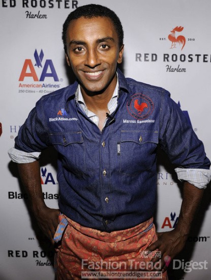 17. MARCUS SAMUELSSON，名廚。很有想法的穿衣搭配，格子襯衫搭配牛仔襯衫，下面又搭了一條橘色印花褲。 