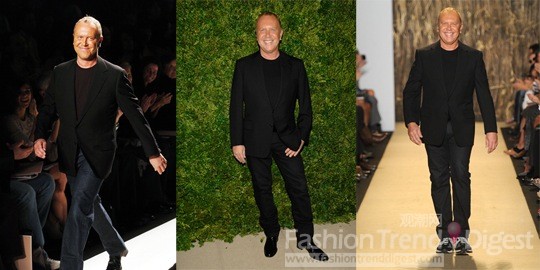 2.	Michael Kors<br>
Michael Kors在Michael Kors 2004秋季show，开始一身黑的风格。<br>
 