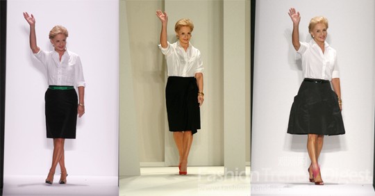 8.	Carolina Herrera<br>
Carolina Herrera也尤其钟爱黑白搭配，始于2007年9月进行的Carolina Herrera 2008春季show。<br>
 