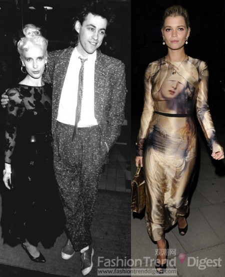 5. 保拉•茨（Paula Yates）和女兒皮格茜•蓋爾多夫（Pixie Geldof）， 她已故的母親，電視節目主持人保拉，和搖滾明星爸爸，讓她渾身都帶著一股模特范的氣質。