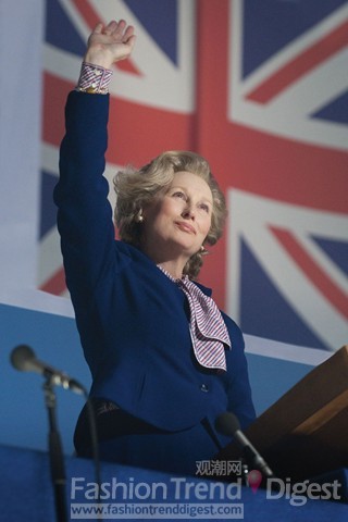 9. 梅丽尔•斯特里普（Meryl Streep）扮演2011年《铁娘子》终的英国首相Margaret Thatcher。