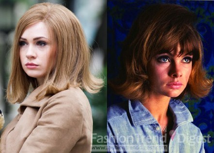 13. 凯伦•吉兰(Karen Gillan)扮演“摇摆伦敦”的缪斯女神Jean Shrimpton，活泼俏皮的短发以及古灵精怪的眼神，这两位无论是长相还是气质都略有几分相似。