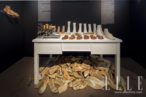 展厅一，Salvatore Ferragamo1950年代至今的鞋底研究设备及测量工具